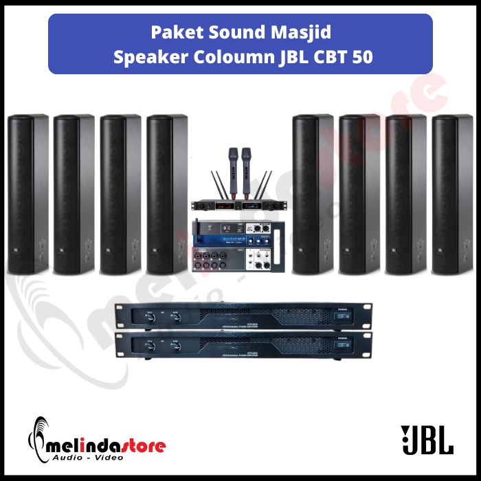 Paket Sound System Indoor Masjid JBL CBT50 LA | 8 Speaker